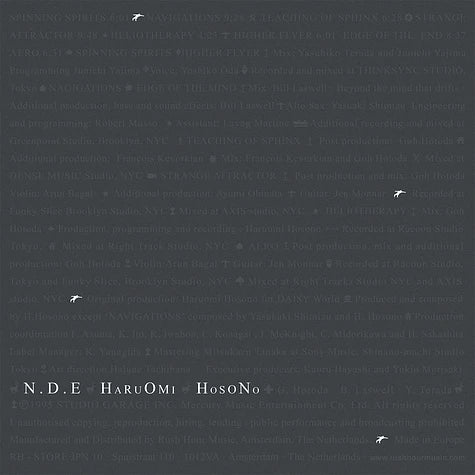 Haruomi Hosono – N . D . E 2LP