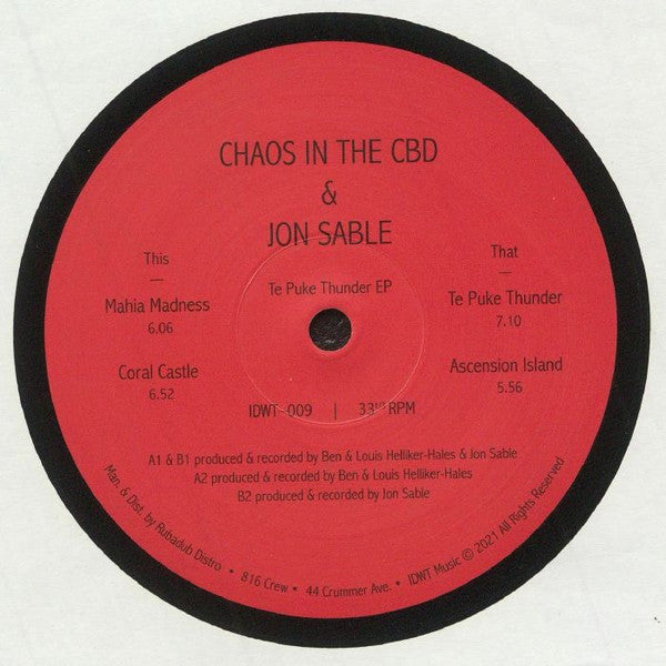 Chaos In The CBD & Jon Sable – Te Puke Thunder EP 12"