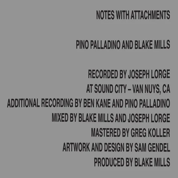 Pino Palladino And Blake Mills – Notes With Attachments LP