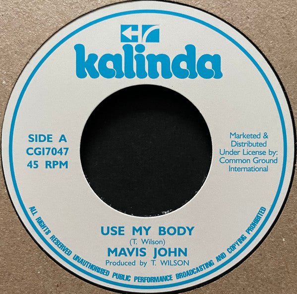 Mavis John / The Red Stripe Band – Use My Body/ Try Love 7"