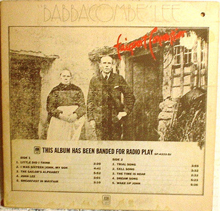 Fairport Convention ‎– "Babbacombe" Lee LP
