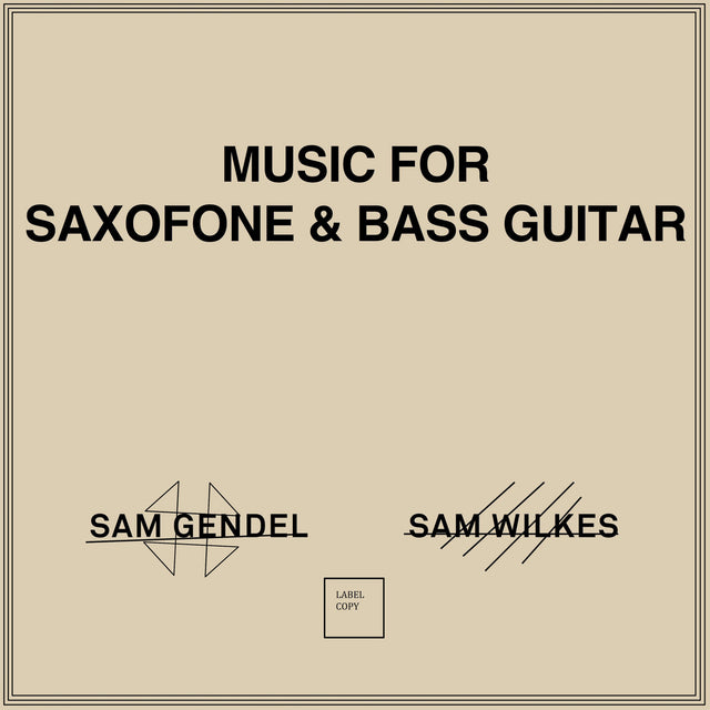 Sam Gendel & Sam Wilkes - Music For Saxofone & Bass Guitar LP